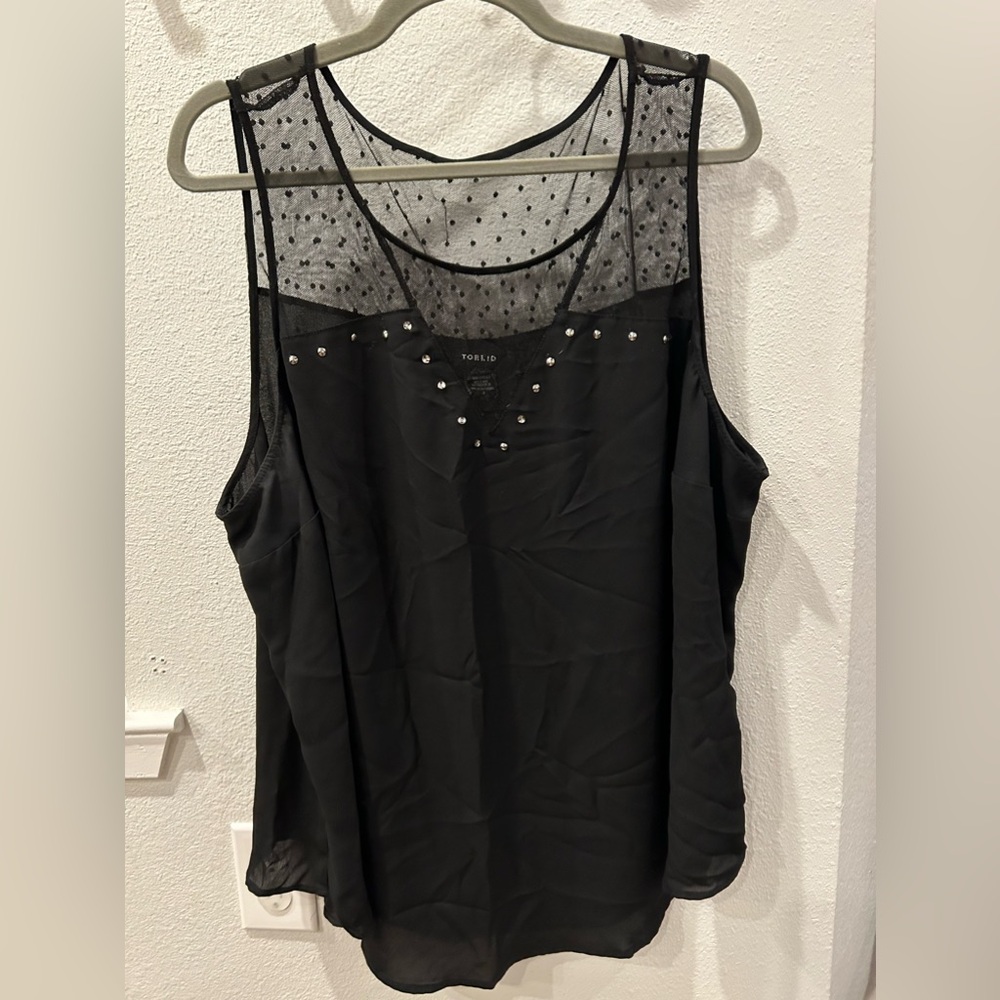 Torrid mesh neck tank